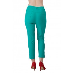 Pantaloni Jasmine Dama Masura Mare,Verde Turcoaz